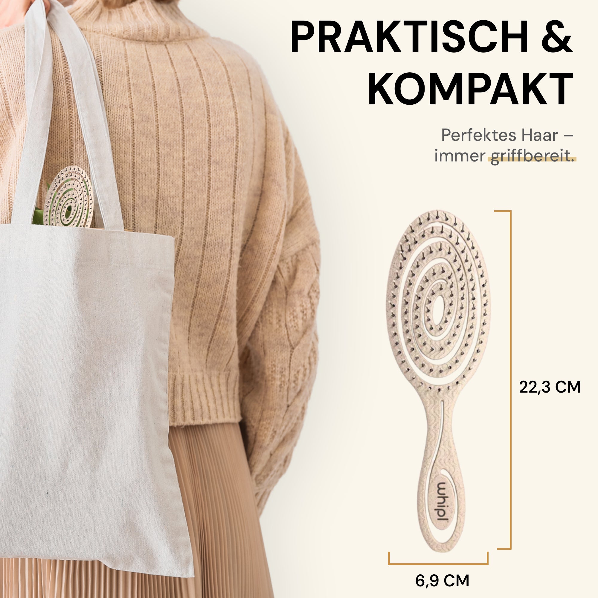 Whipl™ Snail Organic Coil Spring Detangling Brush