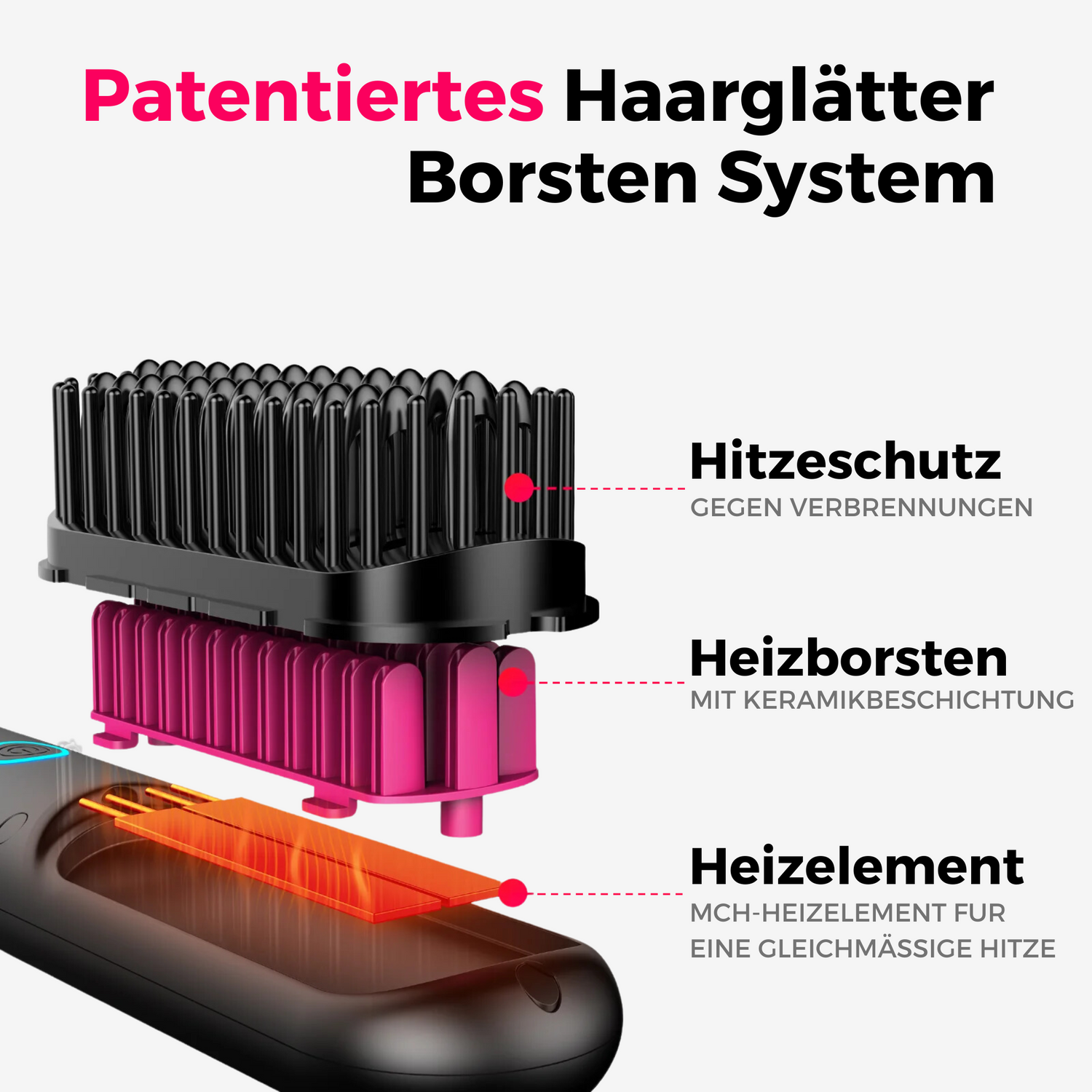 Whipl™ Go! - portable straightening brush